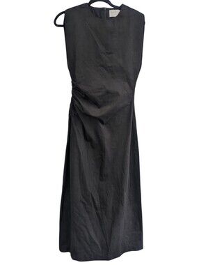 Modern Citizen Black Sleeveless Side Ruched Dress.